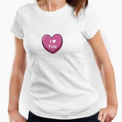 Camiseta Mujer I Love You