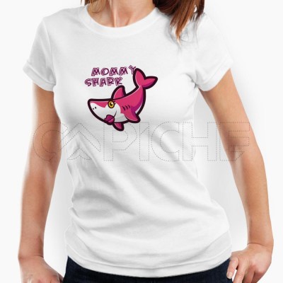 Camiseta Mujer Mommy Shark