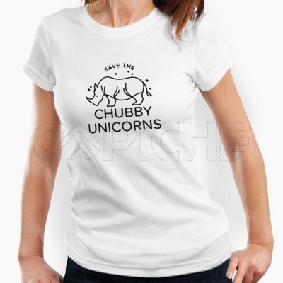 Camiseta Mujer Chubby Unicorns