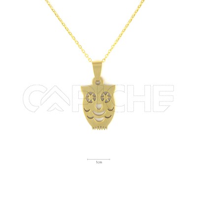 Collar en acero Búho