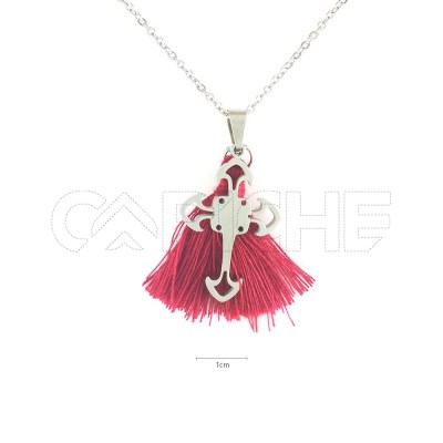 Collar en acero Cruz