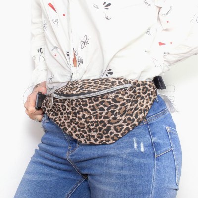Bolso de cintura Leopard Brown
