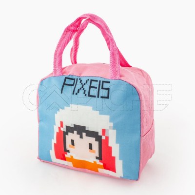 Bolsa Térmica de Mano Pixel  Rosado