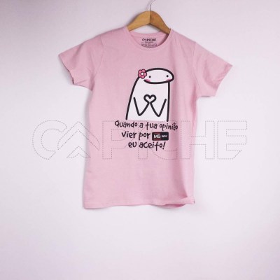 T-shirt Cintada Feminina | M | Rosa
