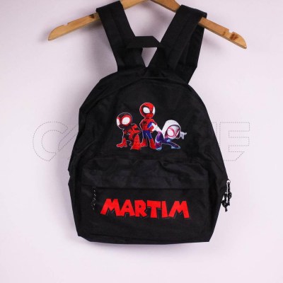 Mochila Escolar Preta | Spidey and Friends | Martim