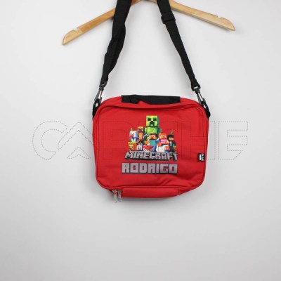 Estampa Impressa Lancheira Escolar Vermelha Rodrigo