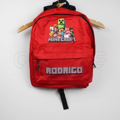 Estampa Impressa Mochila Escolar Vermelha Rodrigo
