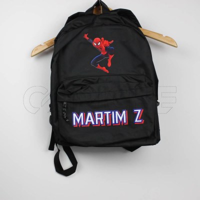 Estampa Impressa Mochila Escolar Preta Martim Z