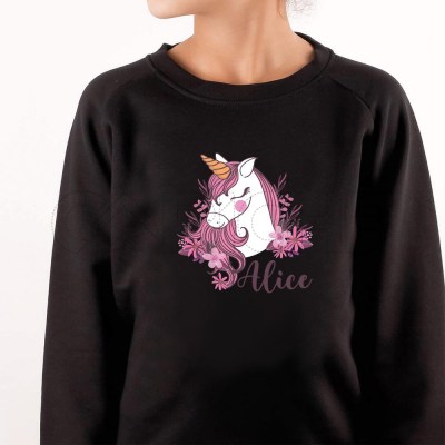 Sudadera Niño/a Unicornio con Nombre