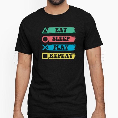Camiseta Hombre Play, Repeat