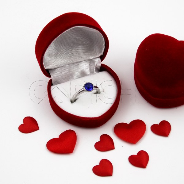 Anillo de acero Brillo azul