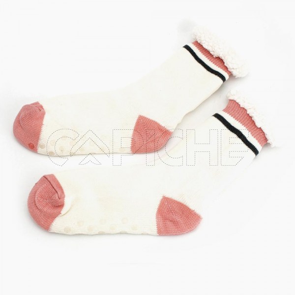 Media Pantufla Long Crema