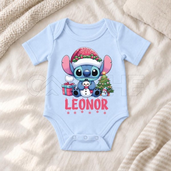 Body para Bebé Stitch Navidad