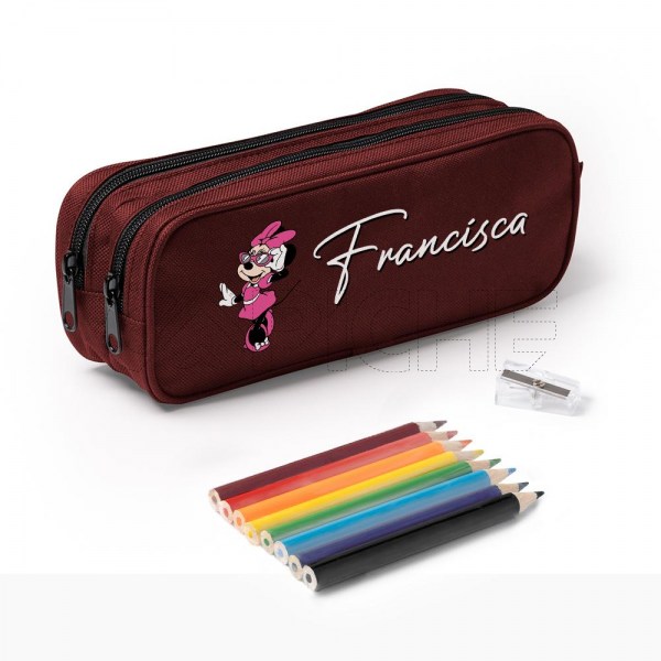 Estuche Escolar Doble Minnie