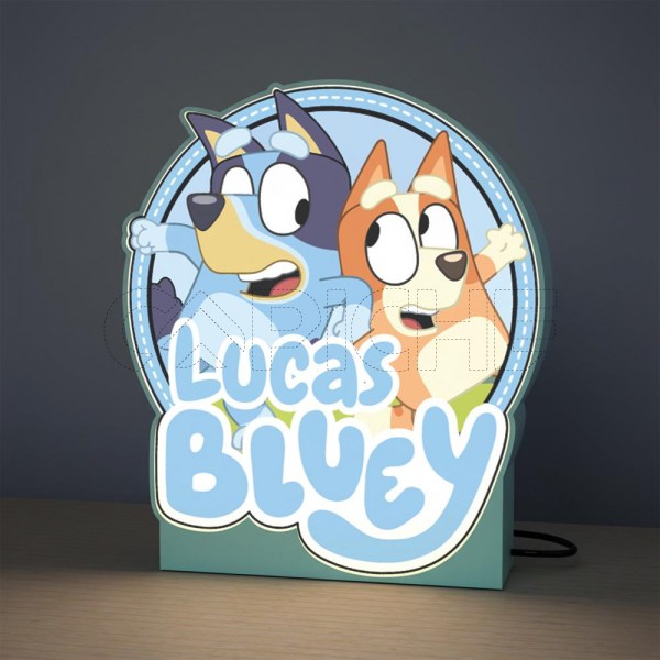 Lámpara 3D Bluey Nombre personalizable