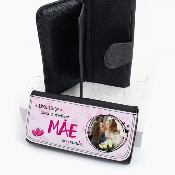 Cartera Personalizada Mejor  do Mundo com Foto