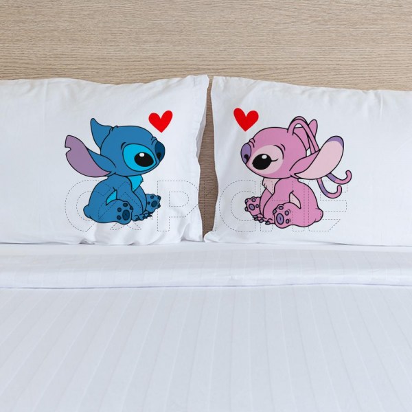 Fundas de Almohada Stitch & Angel