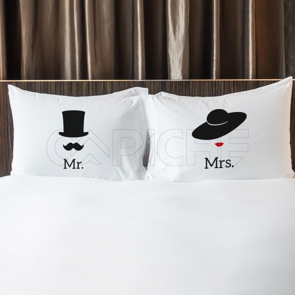 Fundas de Almohada Mr & Mrs.