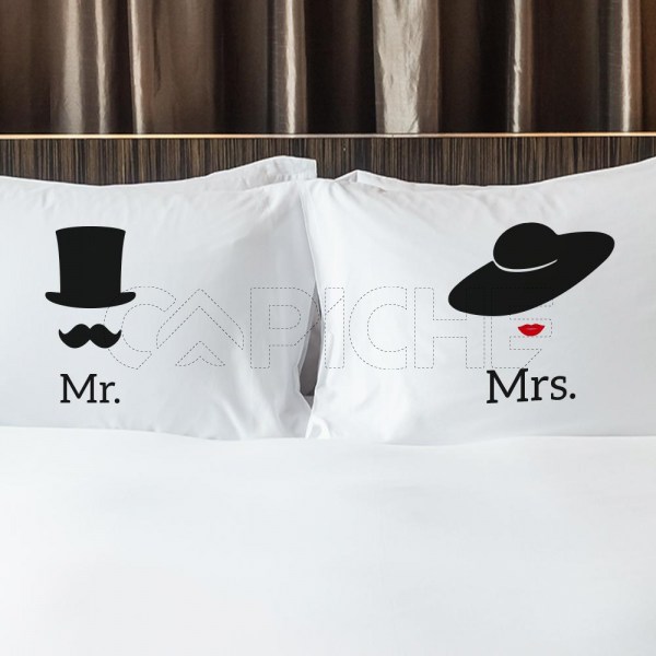 Fundas de Almohada Mr & Mrs.