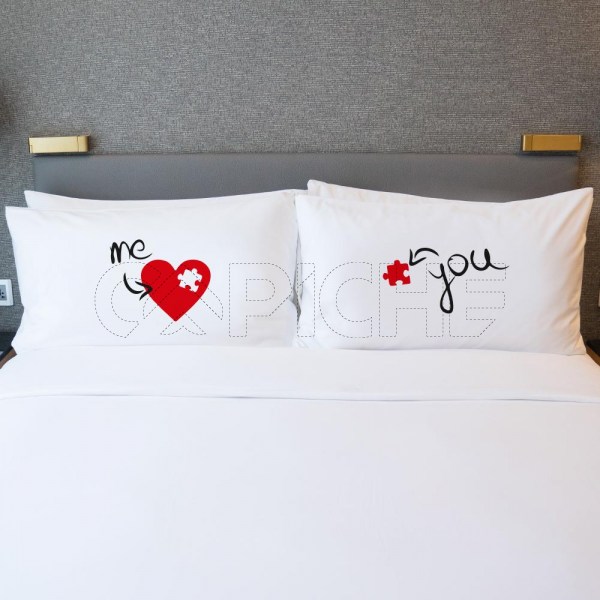 Fundas de Almohada Me + You Puzzle