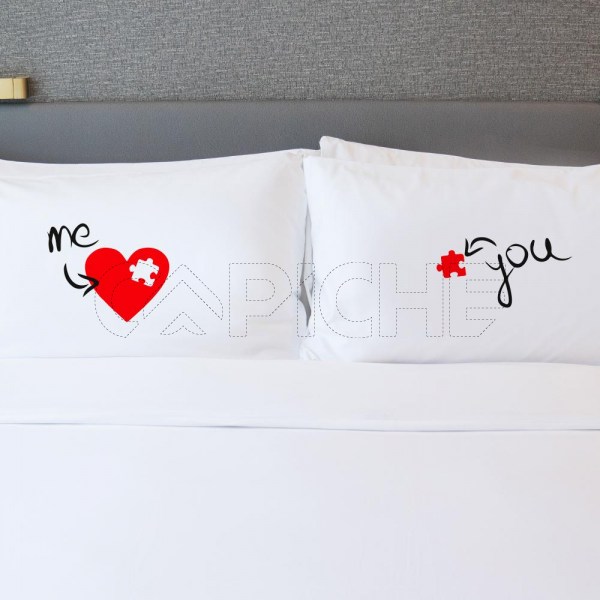 Fundas de Almohada Me + You Puzzle