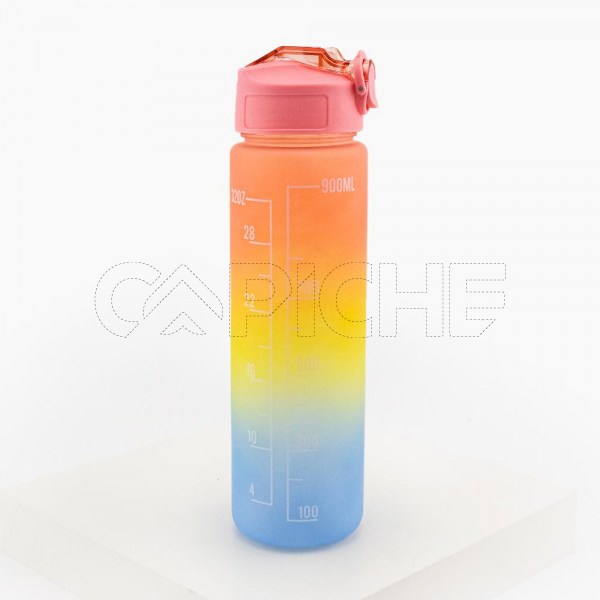 Botella água motivadora 900ml color