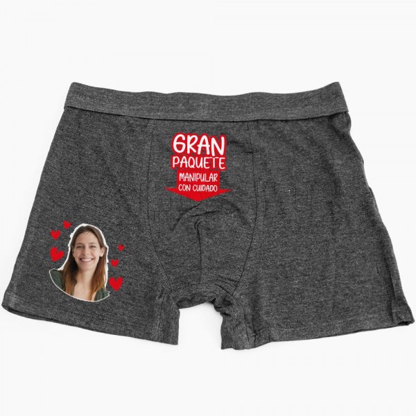 Boxer Hombre Gran Paquete con Foto