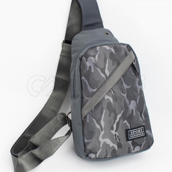 Bolso Hombre Militar Gris