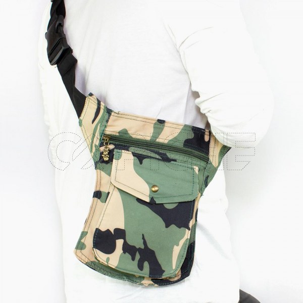 Bolso de cintura militar Beige