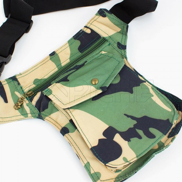 Bolso de cintura militar Beige