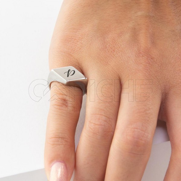 Anillo en acero Meñique Elsa