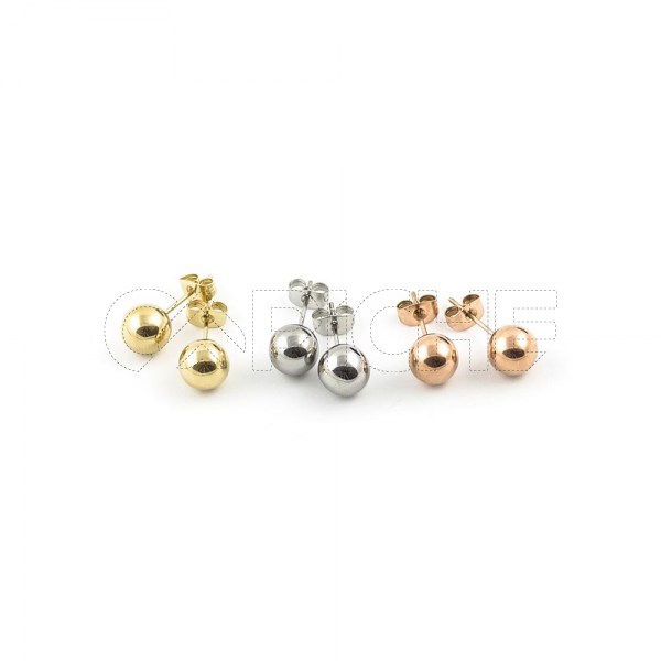 Pendientes en acero Bolinha