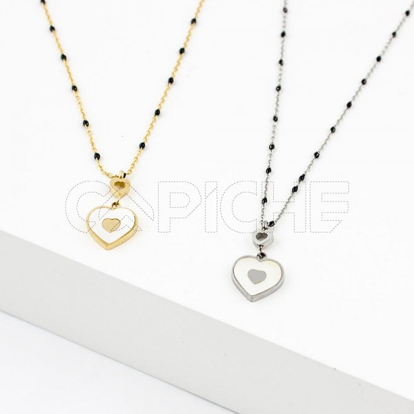 Collar en acero Corazon