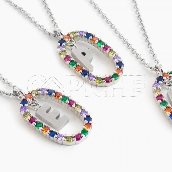 Collar en acero Abecedario