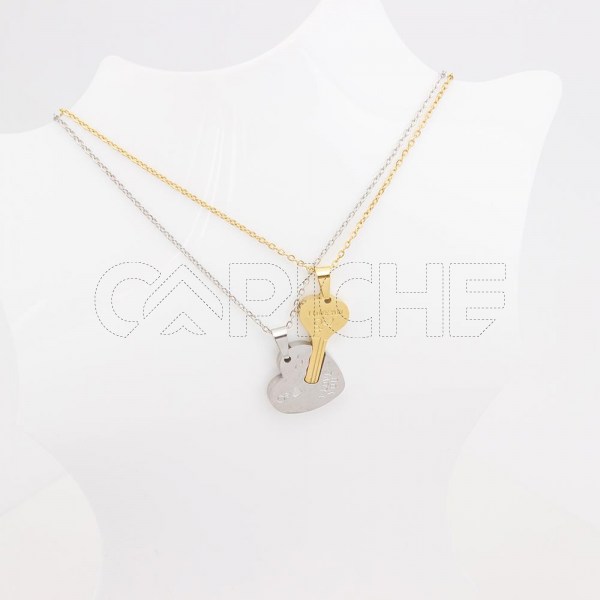Conjunto Llave de mi Corazón Dorado