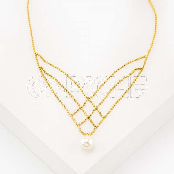 Collar em acero Princesa Perla