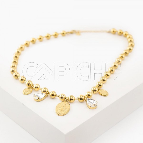 Collar em acero Corazón de deus