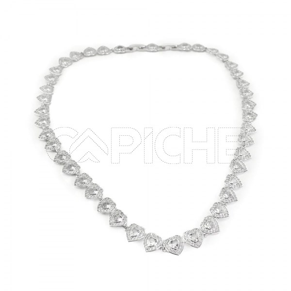 Collar Zirconia Tennis Jewelry Silver