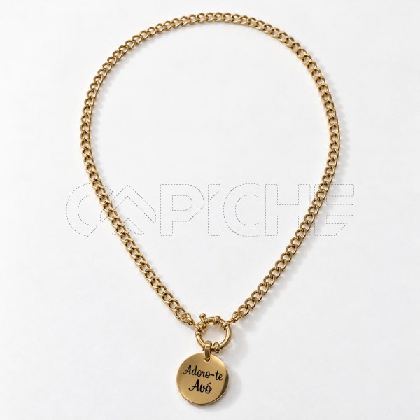 Collar em acero Grabación