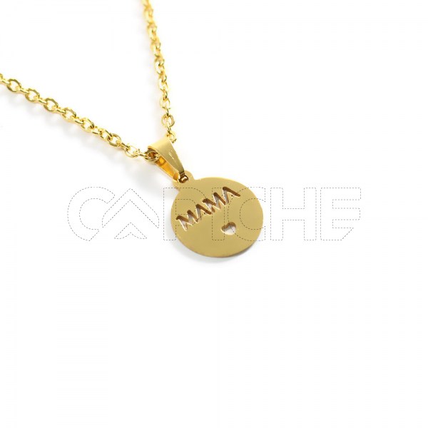 Collar en acero Mamá