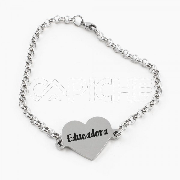 Pulsera en acero Educadora