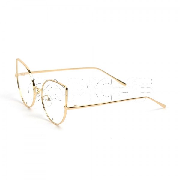 Gafas estéticos clear Diamond dorado