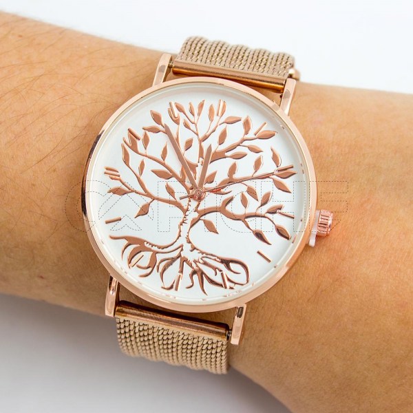 Reloj Árbol Rosado