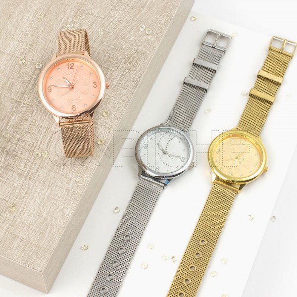 Reloj en acero Trébol