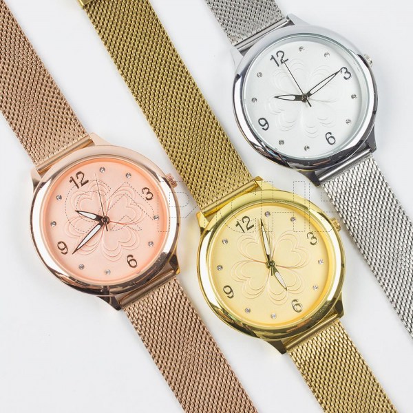 Reloj en acero Trébol
