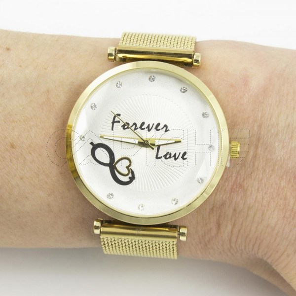Reloj Infinito Amor Dorado