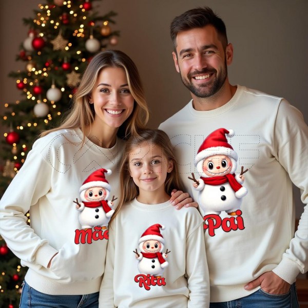 Sudadera Labubu Muñeco de Nieve