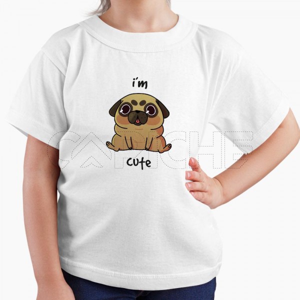 Camiseta Niño Pug Cute