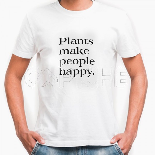Camiseta Hombre Plants Make People Happy