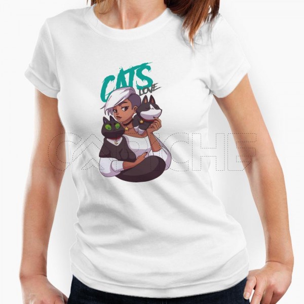 Camiseta Mujer Cats Love